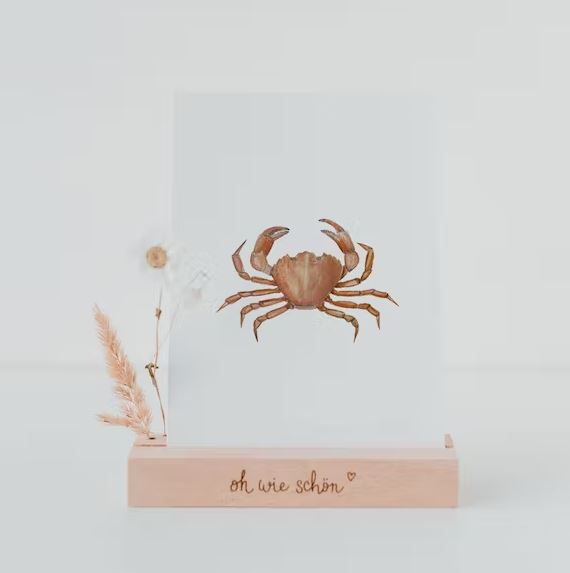 Carte postale aquarelle "Crabe"